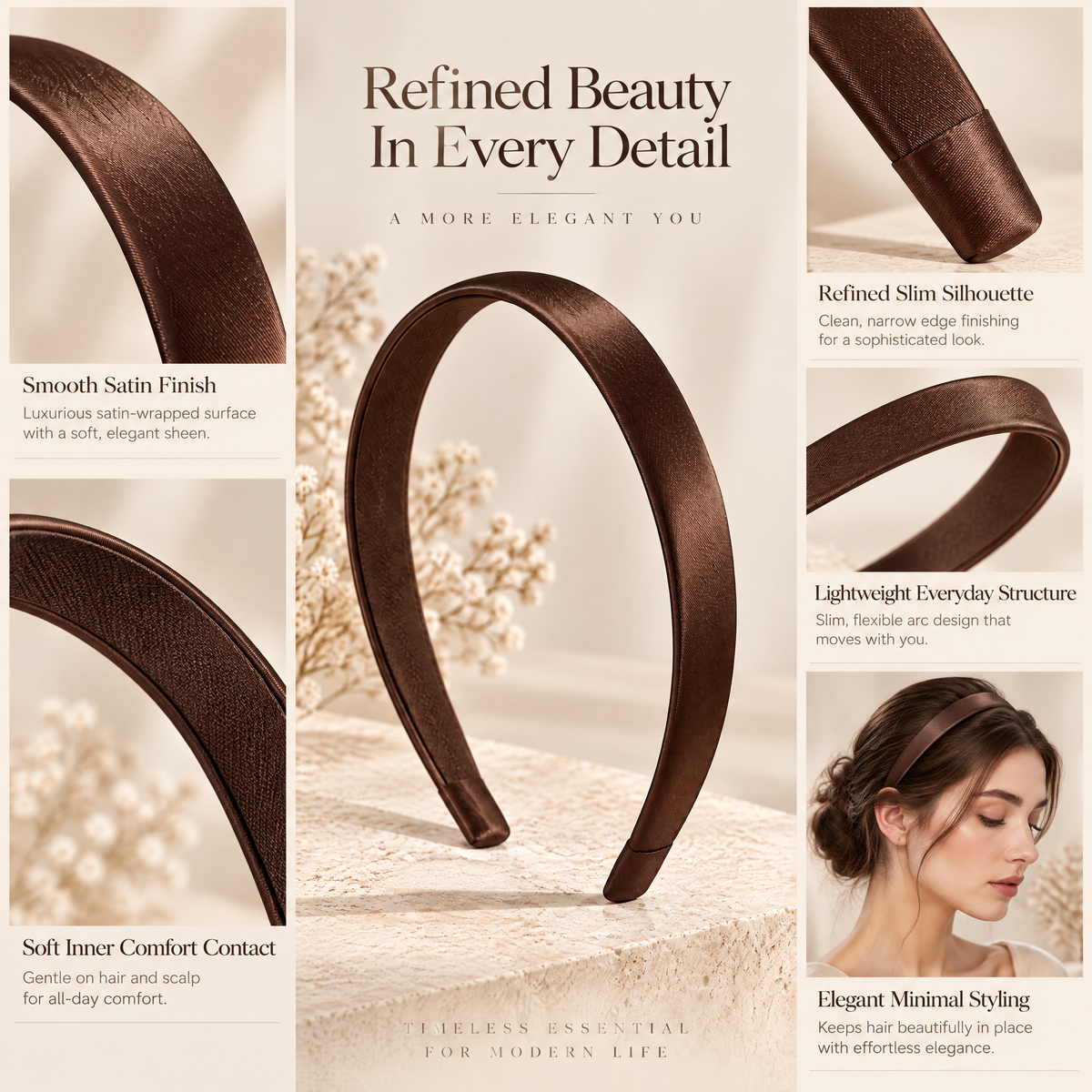 Meraldor™ Chocolate Brown Headband