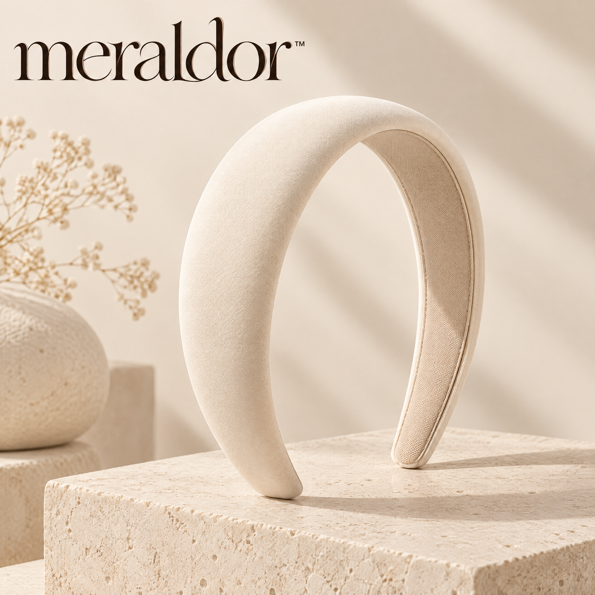 Meraldor™ Ivory Padded Headband