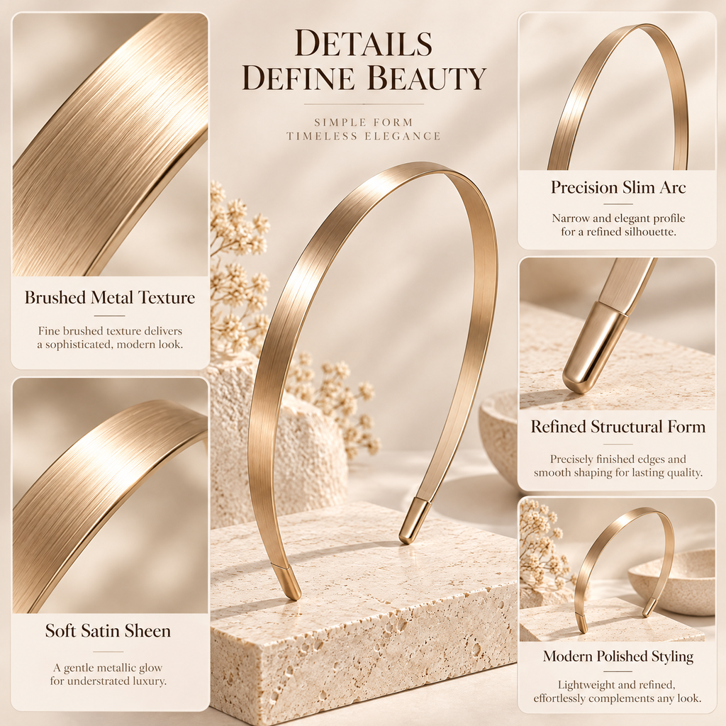 Meraldor™ Slim Gold-Tone Headband