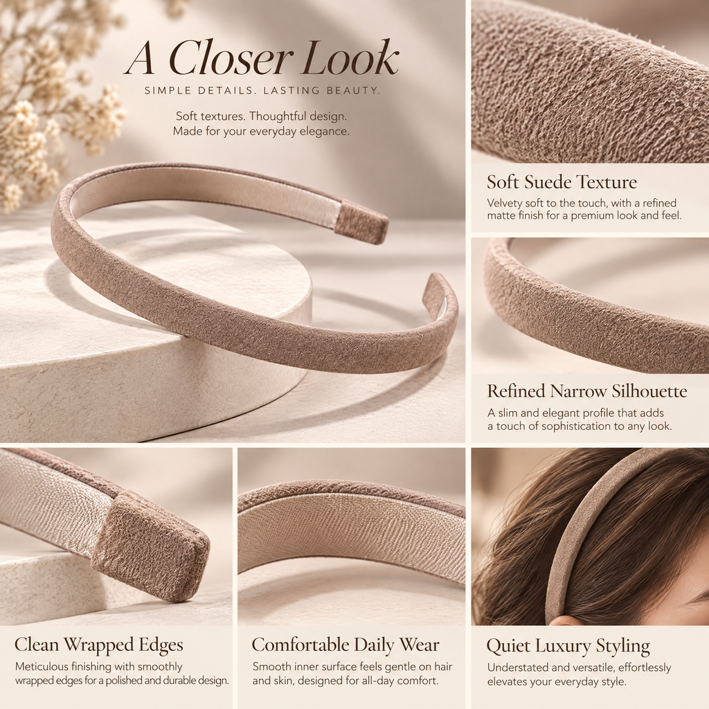 Meraldor™ Taupe Fabric Headband
