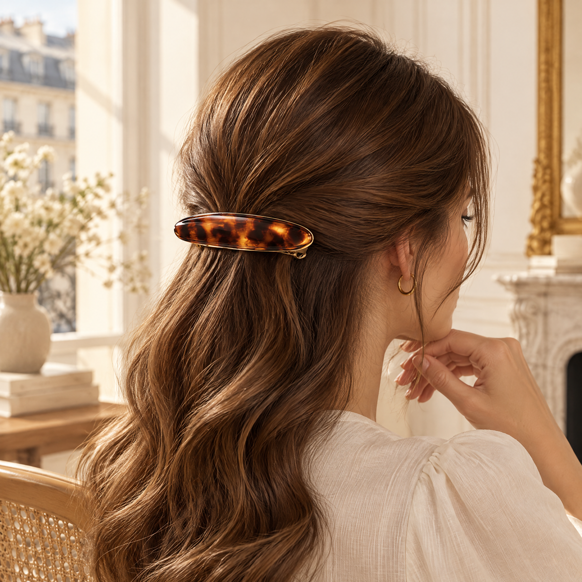 Meraldor™ Tortoiseshell Oval Barrette