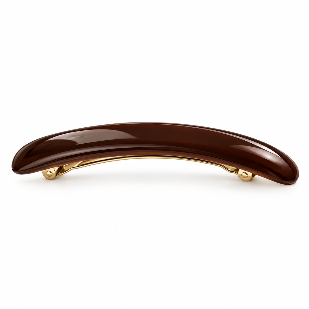 Meraldor™ Chocolate Brown Curved Barrette