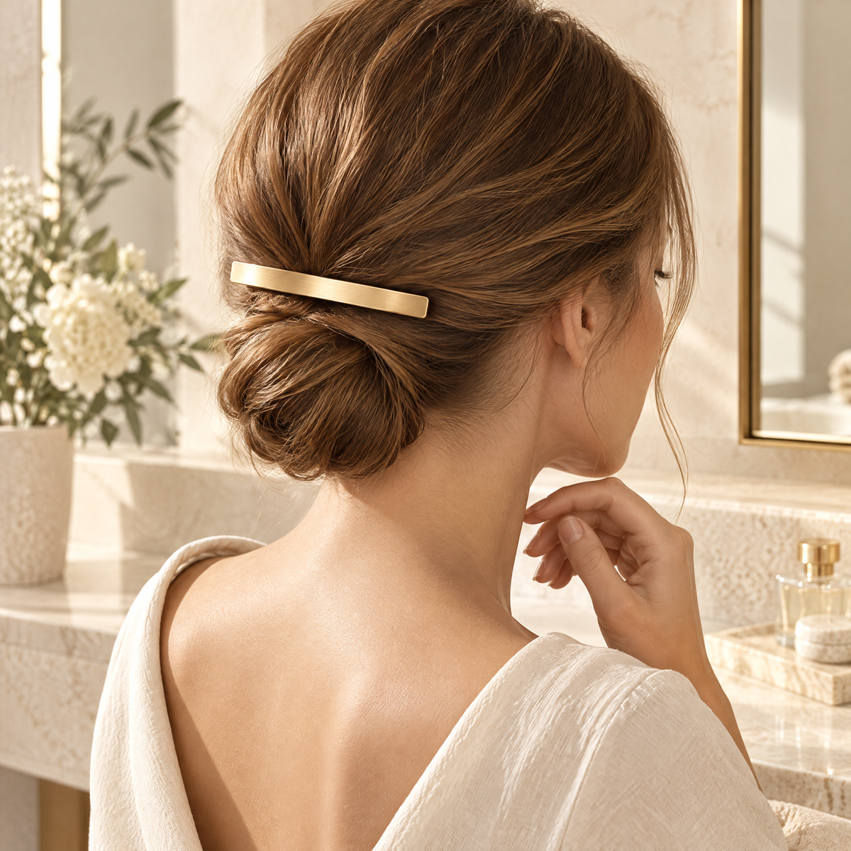 Meraldor™ Gold-Tone Slim Barrette