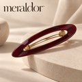 Meraldor™ Burgundy Open Oval Barrette