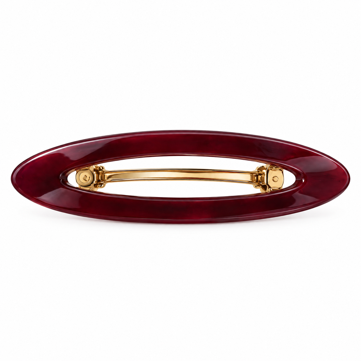 Meraldor™ Burgundy Open Oval Barrette