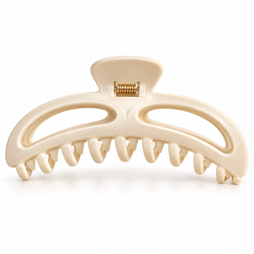 Meraldor™ Ivory Open-Frame Claw Clip