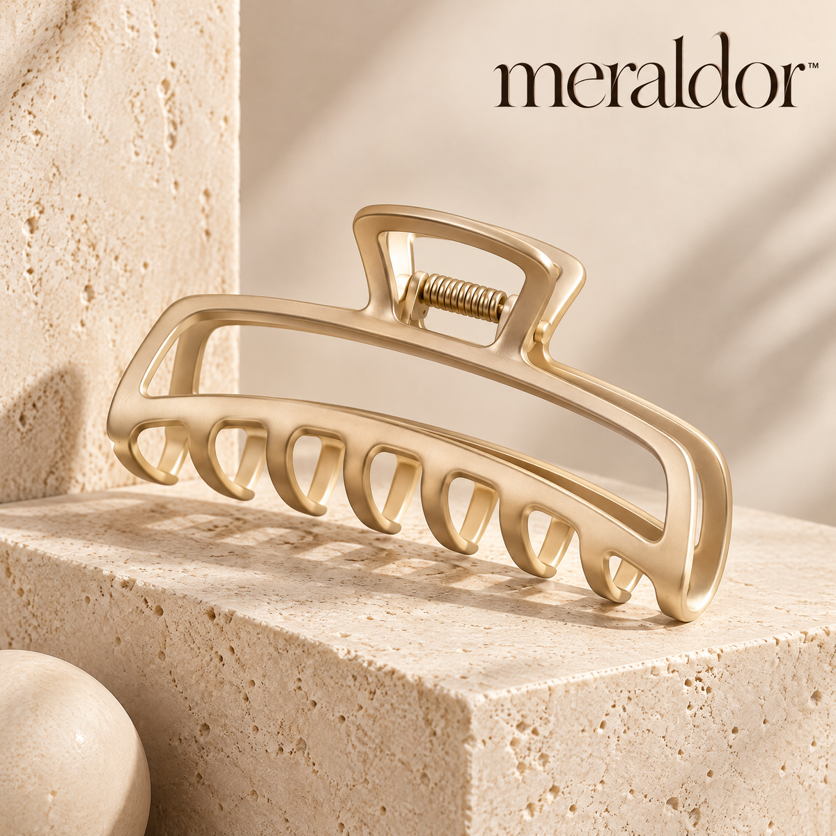 Meraldor™ Gold-Tone Open-Frame Claw Clip